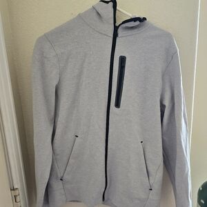Old Navy Active fleece zip jacket, gray, men’s size small.
